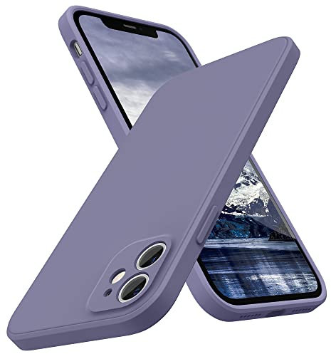 SURPHY Flat Silicone Case Compatible with iPhone 11 Case, Liquid Silicone Slim Fit Case (Individual Protection for Each Len) for iPhone 11 6.1 (Lavender Grey)