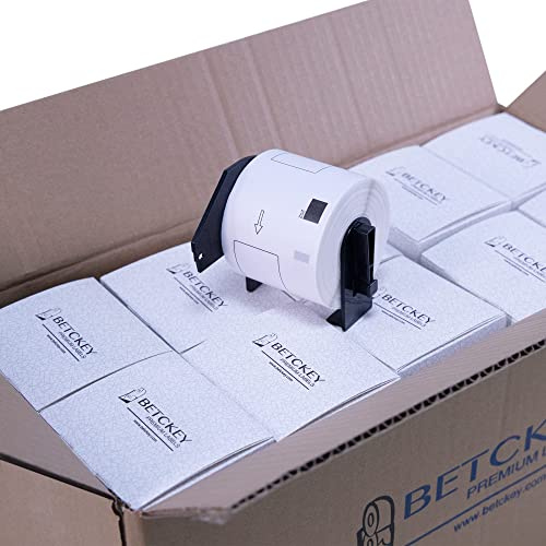 BETCKEY - 20 Rolls DK-11202 Labels, 62mm x 100mm, 6000 Shipping Labels Compatible with Brother QL Label Printers
