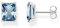 Thomas Sabo Ohrstecker mit Aqua-Stein aus 925er Sterling-Silber, Höhe: 11mm, H2201-009-1
