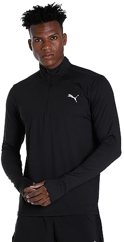 PUMA Herren Run Favorite 1/4 Zip M Performance Tee, Schwarz, M