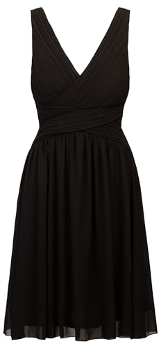 Kraimod Damen Chiffonkleid, Schwarz, 34 EU