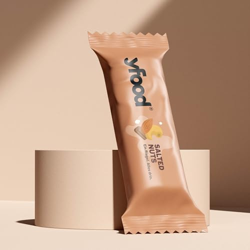 yfood Riegel, Leckerer Proteinriegel für unterwegs, THIS IS FOOD, 14 g Protein, 25 Vitamine und Mineralstoffe (12 x 60g) (Classic, Salted Nuts)