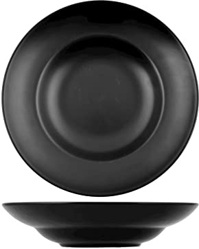 H&H Set 3 Pastabowl In Porcellana Nero Cm 27,5X6