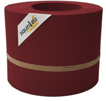 zaun|zu® Premium 10x Einzelstreifen | Sichtschutzstreifen PP für Doppelstabmatten UV-beständiger Sichtschutz | Zaunblende | Made in Germany | leichte Montage Bordeauxrot,10x 2,55m