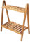 Eeneme Massivholz-Pflanzenständer, 2-stufiges Leiterregal, Multifunktionales Präsentationsregal Hof, Terrasse, Garten, Balkon