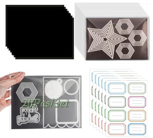 26 Stück/Set 17,8 x 12,7 cm Stempel und Stanzschablonen Aufbewahrungstasche und 17,5 x 12,7 cm Gummi-Magnetbögen, Stanzformen-Aufbewahrungs-Set für Aufbewahrung, Stanzen, Kartenherstellung,