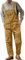 Generisch Latzhosen Männer Freizeit, Arbeitshosen Herren, Multifunktion Latzhose Arbeitshose Mit Taschen Herren Jeans Kurz Stretch Arbeitslatzhose Cord Jeans Blau Latz Jeans (M, Earthy Yellow)