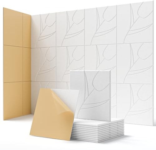 Sound Proofing Panels Self-Adhesive 12 Pack Acoustic Wall Panels, High Density Acoustic Panels for Studios, Office, Live Streaming Flame Resistant Sound Absorbing Panels 30x30x0.9cm