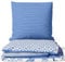 Leonado Vicenti Bettwäsche 100% Baumwolle Set Blau Weiss Paisley Muster 155x200 Bettbezug Kissenbezug mit Reissverschluss