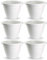 Tradineur - Pack de 6 Macetas Redondas Terracota - Fabricado en Plástico -Macetero Apto para Exterior e Interior del hogar - Ø 60 cm - Color Blanco