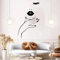 YYZOVBNN Nagel-Maniküre-Friseur-Make-up-Salon-Studio-Wandaufkleber, schönes Mädchen mit Händen, Lippen, Wimpern, Wandaufkleber, Kunstaufkleber，76x45cm