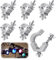 Dancepandas Truss Brackets, Pack of 6 Stage Lighting Clamp Hooks, Heavy Duty Aluminium Alloy Truss O Clamp, Half Coupler Truss Pickup for 48-51 mm AD Pipe/Tube Diameter, 100 kg Load Capacity