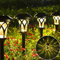 Solpex Solarlampen für außen, Solar Gartenleuchten,6 Stück, LED Warmweiß, wasserdicht, automatisch, solarbetrieben, für Hof, Landschaft, Rasen, Terrasse, Weg, Einfahrt(Schwarz)