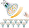 KEJIYILT Ampoules LED GU10, GU10 Dimmable lot de 10, GU10 dimmable blanc neutre 4500K 650lm 6W Remplace les ampoules halogènes 65W, Angle de faisceau 120° Spot sans scintillement - 4500K