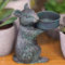 Mouse Tealight Holder Resin Statue | Garden Ornament Home Sculpture Bird Feeder