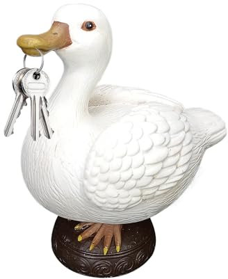 Marooma Portachiavi Magnetico con Oca, Statua di Oca Carina Divertente Decorazione per la Casa Kawaii Tavolo da Ufficio Decorazione per Scrivania Appendiabiti Simpatiche Figurine