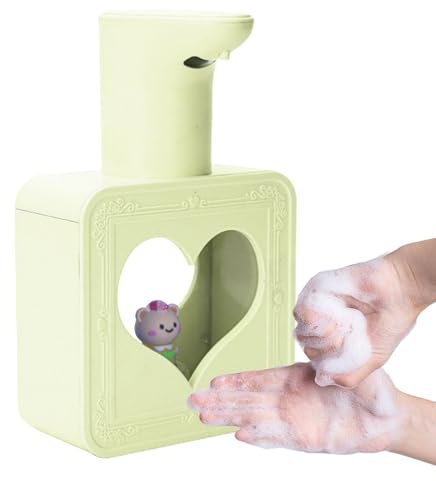 Dispenser di sapone elettrico senza tocco - Dispenser automatico per lavaggio a mano con sensore automatico e timer | Dispenser lavamani con sensore ricaricabile da 400 ml per piani di lavoro, hotel