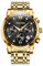 PINDOWS Herrenuhren Luxus Quarz-Analoguhr Datumsanzeige und großem Ziffernblatt wasserdichte modische Business-Armbanduhr Elegante zweifarbige Edelstahl-Klassiker-Herrenuhr mit beleuchtetem Kalender