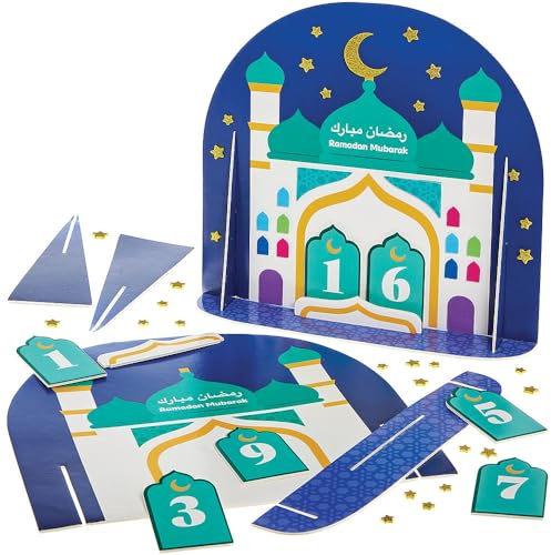 Baker Ross FN359 Countdown to Eid Calendar - 1 Kit, Ramadan Arts and Crafts for Kids