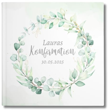 YMEMOS Konfirmation Gästebuch Mädchen Junge – Erinnnerungsbuch Geschenk zu Meine Konfirmation Gästebuch personalisiert