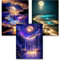 WEMEON 3 Stück Diamond Painting Strand- 5D Strand Diamond Painting Erwachsene, DIY Diamant Kunst Malerei Stickerei Set Kreuzstich Bilder Anfänger Set for Home Decor(30x40cm)