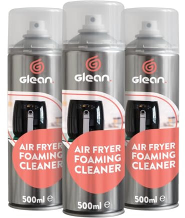 GLEAN Air Fryer Cleaner Spray | 3 x 500ml | Non-Caustic Kitchen Degreaser | BBQ Grill, Microwave & Hob Cleaner | Removes Baked-On Food & Stubborn Grease | For Daily & Weekly Cleaning