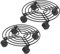 FIVMEN Pflanzenroller Rund Metal Ø30 cm Pflanzen Rollbrett Transportroller Untersetzer Blumentopf mit Rollen Blumenroller für Außen Innen Garten 150kg Tragkraft, Typ B