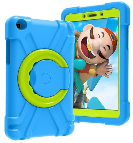 Funda para tablet Samsung Galaxy Tab A de 8 pulgadas SM-T290/SM-T295/SM-T297, soporte giratorio de 360º, resistente a los golpes, funda protectora resistente para tableta, azul menta