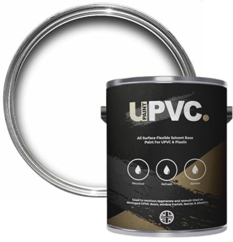 upaintpvc - All-In-Once UPVC Plastic Paint - Windows - Doors - Frames - Conservatories - Fascia - Downpipes - Guttering | Gloss Finish - 2.5Litre (Brilliant White)