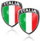 Adesivo per Auto con Bandiera Italia, 2 adesivi 3D a cupola in silicone 3D Silicone Adesivi Resinati Bandiera Nazionale Regno, per Auto e Moto Tuning Sticker Stemma Adesivo Tricolore Italia, 5 * 4cm