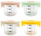 SHENGYIG Coffret 6 Portions Verre Conservation Repas Bébé/Verre Extra Résistant, 100% Hermétique, Résiste Choc thermique, Congélation, Stérilisation, Graduation, 180 ml, Sunrise