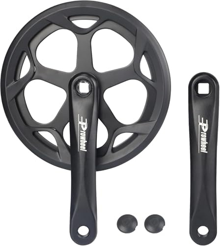 ZUKKA Prowheel Bielas 46T de aleación de aluminio de 170 mm, brazo para bicicleta de una sola velocidad y 6/7/8 velocidades, bicicleta de ciudad, Fat Bike, bicicleta eléctrica, bicicleta plegable