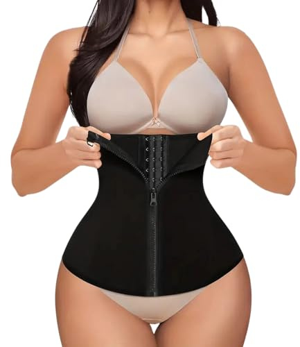 XOPOZON Waist Trainer, Shapewear Damen, Unterbrust Korsett Damen, Unterbrust Korsage bauchweg, Corset top, Corsage Bauchweg, Body Shaper Taillenformer Bauchweggürtel (Schwarz, 6XL)