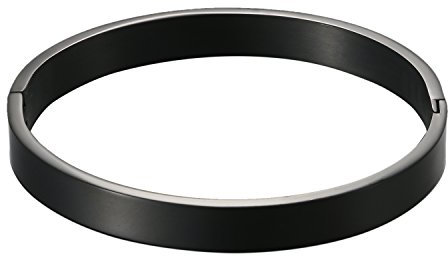 OIDEA Bracciale Braccialetto Uomo Donna Bracciale Bangles in Acciaio Inox Regalo per Amante Nero