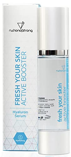 Hyaluron Serum-Booster | Hochdosiert | 50 ml | Anti-Falten Hyaluronsäure Serum | Minimalistische Vegane Formel | Perfekt als Gesichtsmaske und Make-Up-Primer | Made in Germany