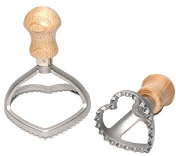 Panetta Casalinghi Stampo per Ravioli a Forma di, Legno, Argento, 6 cm