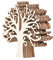 nbeads 20 Pcs Vierge en Bois Arbre Généalogique de Décoration pour Mariage Décorations de Noël et Travaux Manuels de Bricolage, 12,4 × 12,4 × 0,3 cm