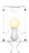 KAWELL Humanoid Kreative Wandleuchte Moderne Wandlampe Einfache Kerzen Wandleuchten Art Deco Max 60W E27 für Kinder Zimmer, Schlafzimmer Nachttisch, Treppen, Flur, Restaurant, Küche, Swing Weiß x1