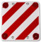 Rear Warning Safety Reflector Sign for Motorhome Bike Rack Cover produced on a corrugated PVC