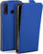 moex Flip Case für Huawei P30 Lite/P30 Lite New Hülle klappbar mit 360 Grad Schutz, Handyhülle mit Displayschutz, PU Leder Handytasche Lederhülle, Flip Case Cover Klapphülle, Dunkelblau