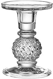 LEONARDO HOME 018638 Leuchter Poesia 12,8 cm, Glas, klar, 13 cm
