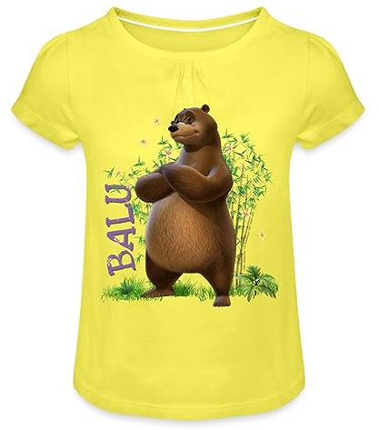 Spreadshirt Das Dschungelbuch Balu Mädchen T-Shirt Twist, 8 Jahre, Gelb