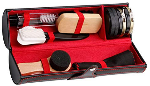 Holibanna 1 Set Per La Cura Dello Smalto Per Scarpe Set Di Lucido Da Scarpe Kit Lustrascarpe in Pelle Kit Di Lucidatura Scarpe Abito Viaggiare Applicatore Portatile Pu Artificiale