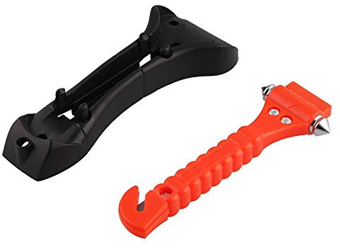 Dasing Notfallhammer fürs Auto, Sicherheits Hammer mit fensterbrecher und Sicherheitshammer mit Gurtmesser Sitz mit Überlebenspfeife