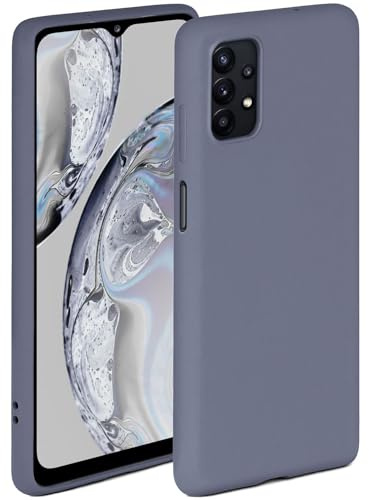 ONEFLOW Soft Case für Samsung Galaxy A32 5G Hülle aus Silikon mit Kameraschutz, Silikonhülle mit erhöhtem Schutz fürs Display, Backcover Schutzhülle, weiche Handyhülle, Blau Grau