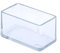 Flyshop Lot de 12 Embouts de Pieds de Chaise rectangulaires en PVC Anti-Rayures pour Pieds de Meubles 30 x 60 mm, 3,0 x 6,0 cm, Transparent