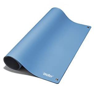 Weller T0051403499 Antistatische ESD Premium Tisch-Lötmatte, Blaue Lötmatte