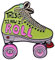 Broche rétro en émail avec inscription « This is how I Roll Roller Roller Derby » - Cadeau esthétique des années 80 - En métal - Sans pierre précieuse, Métal, Pas de gemme
