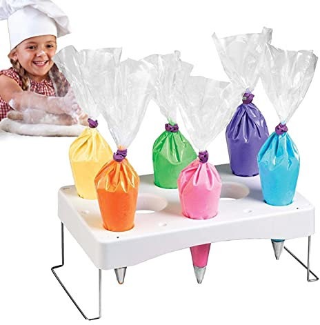 WEITING Piping Bag Holder | Cake Decorating Piping Bag Holder Tray Stand | Cake Nozzle Bag Holder Stand Cake Decoration Piping Bag Holder for Storing Piping Bags