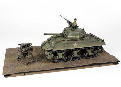 Forces of Valor Waltersons MP-912131A Metal Proud U.S. Army Sherman M4A3 Medium Tank Scale Diecast Military Collectible, Olive Drab, One Size